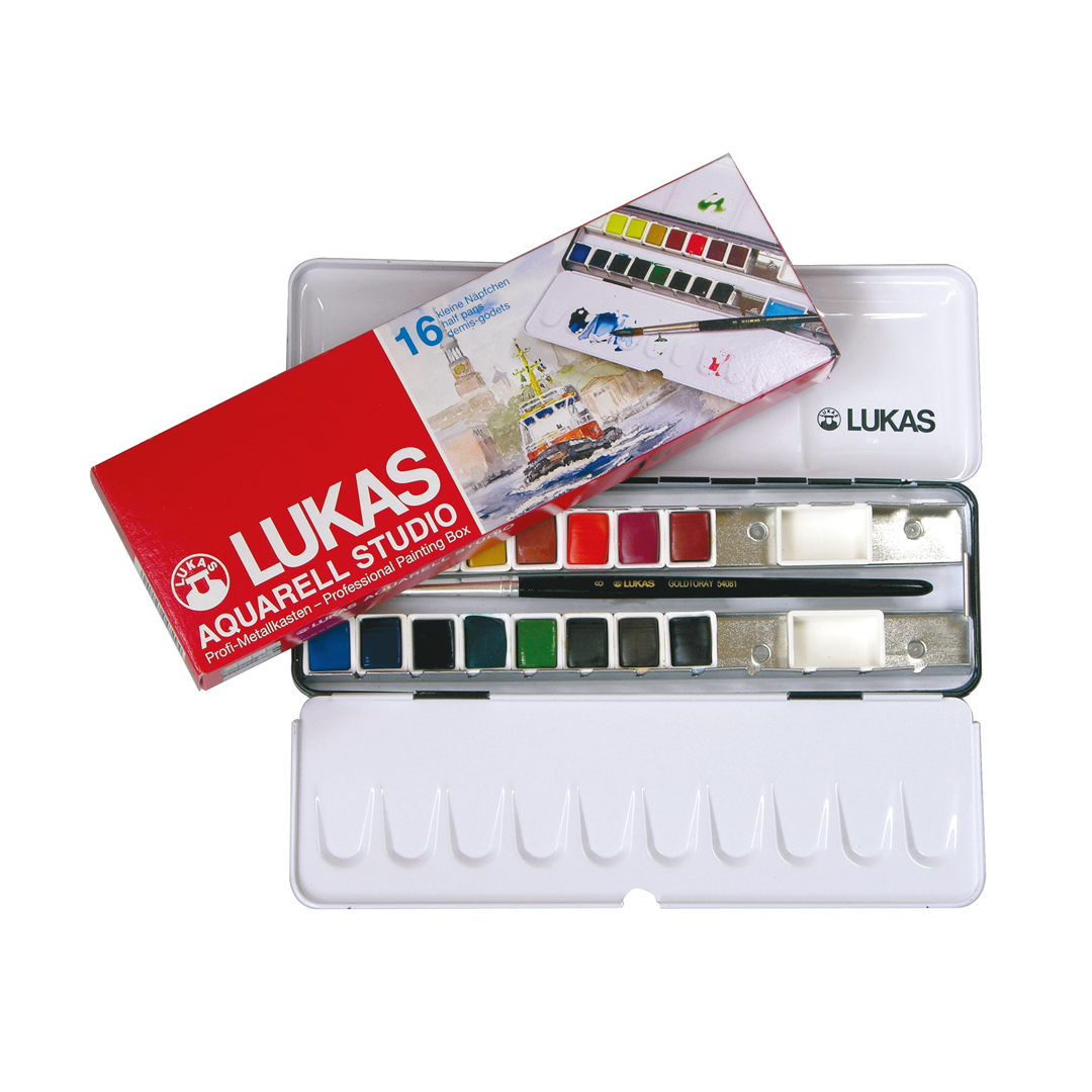 Lukas Aquarell 1862 Watercolor Set of 12 Half Pans