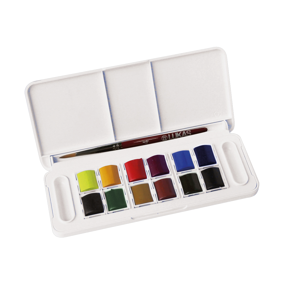 Lukas Aquarell Studio Travel Set 12HP Set K68550000 Content