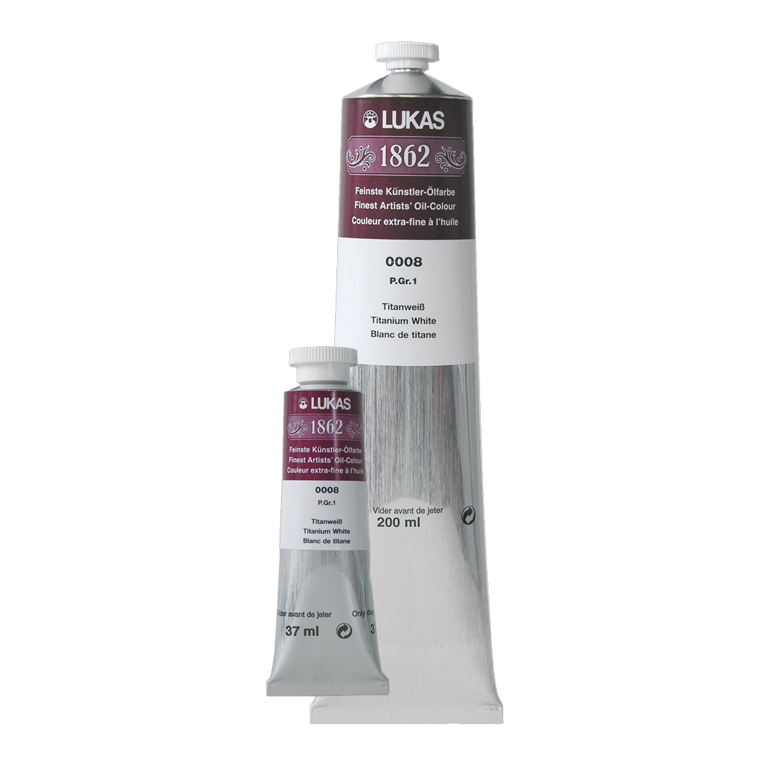 Lukas 1862 Oil 37ml and 200ml tubes overlapping