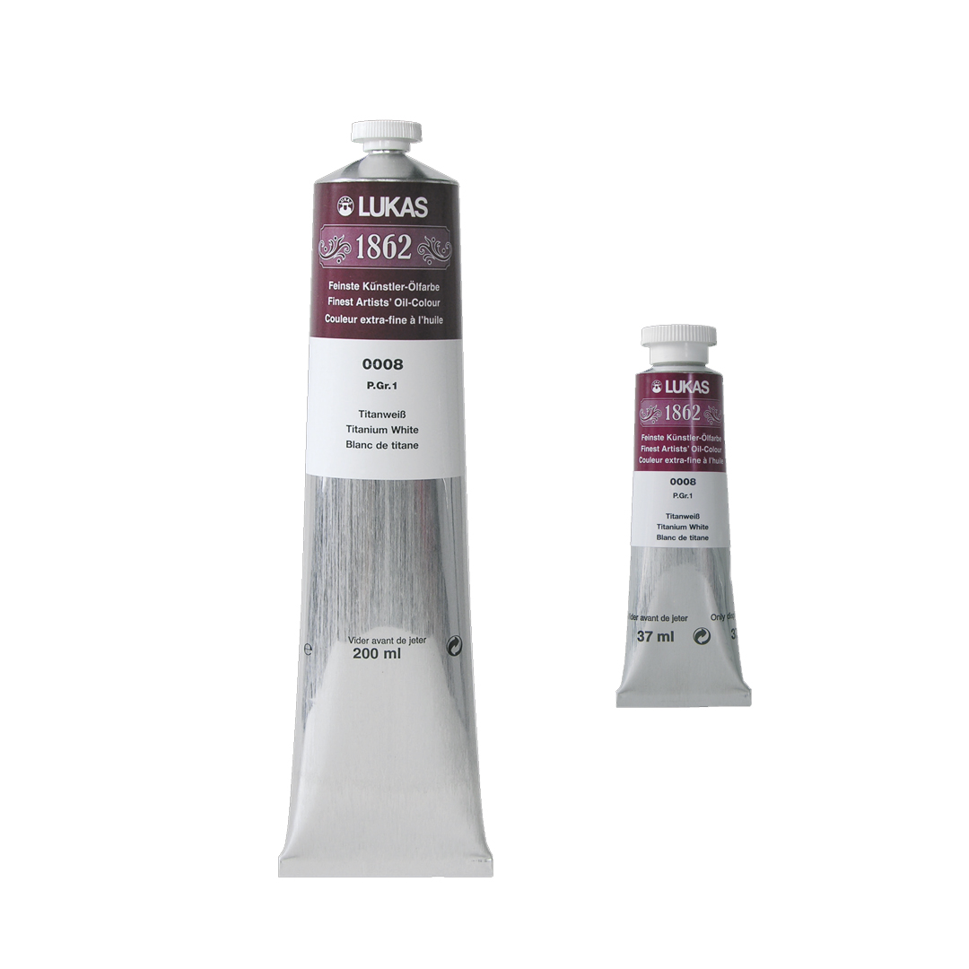 Lukas 1862 Oil 37ml and 200ml tubes side