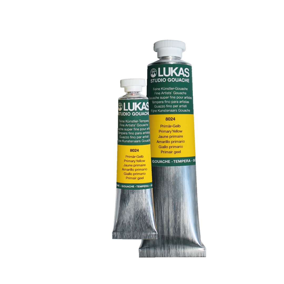 Lukas Studio Gouache 20ml and 75ml tubes overlapping