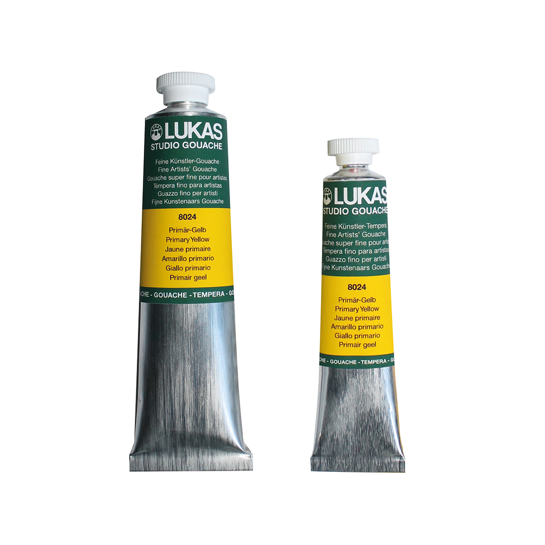 Lukas Studio Gouache 20ml and 75ml tubes side
